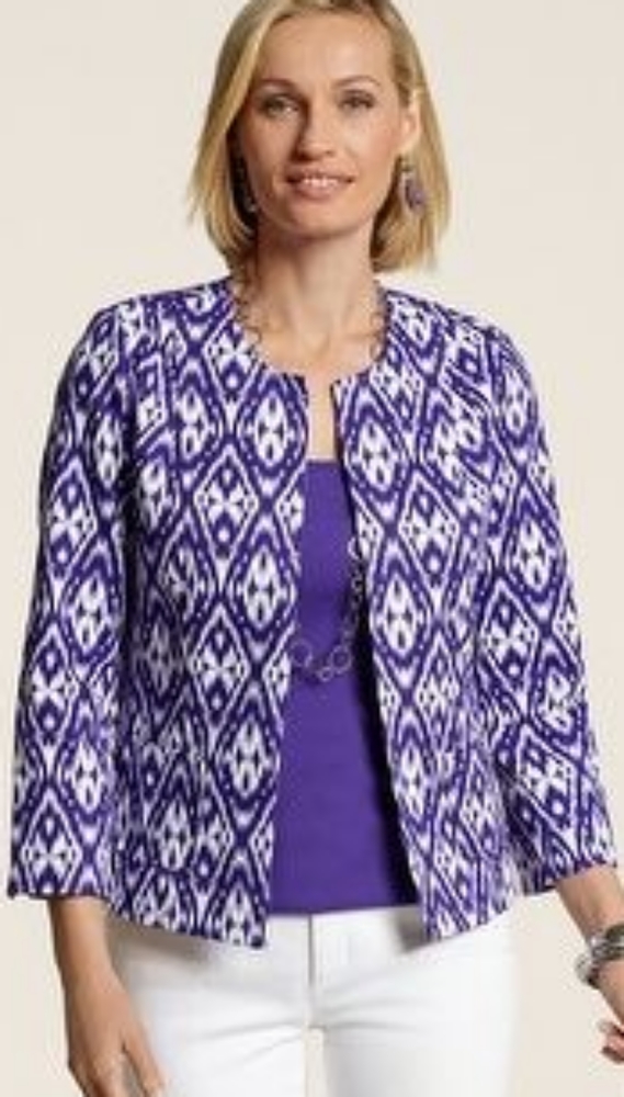 This open jubilant jacket looks wonderful